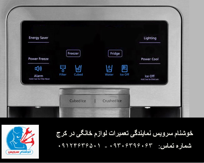 معنی دکمه و کلمات روی یخچال 